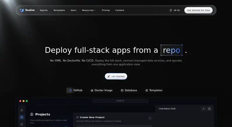 The Sealos homepage