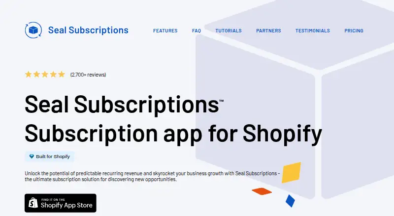 The Seal Subscriptions homepage