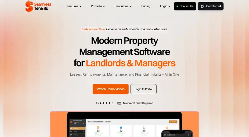 The Seamless Tenants homepage