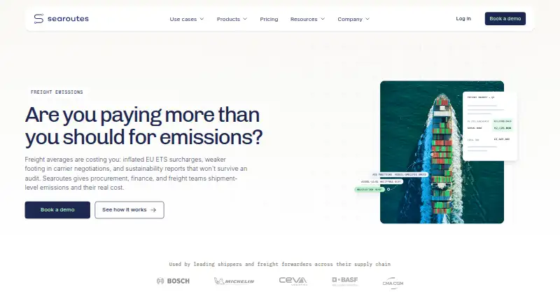 The Searoutes homepage