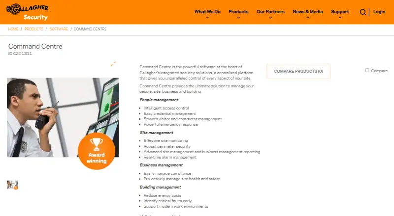 The Gallagher Command Centre homepage
