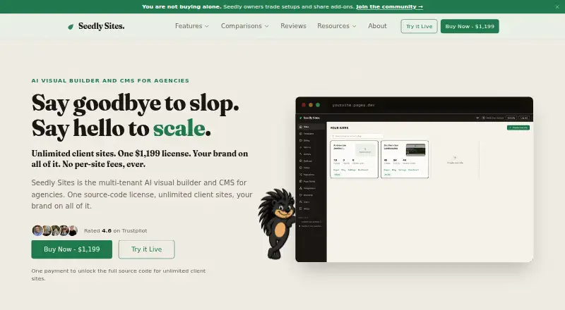 The Seedly Sites homepage