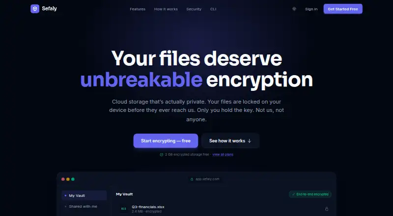The Sefaly homepage