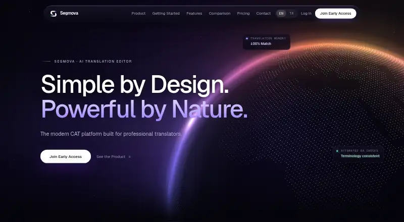 The Segmova homepage