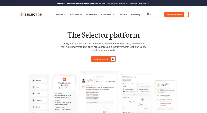 The Selector homepage