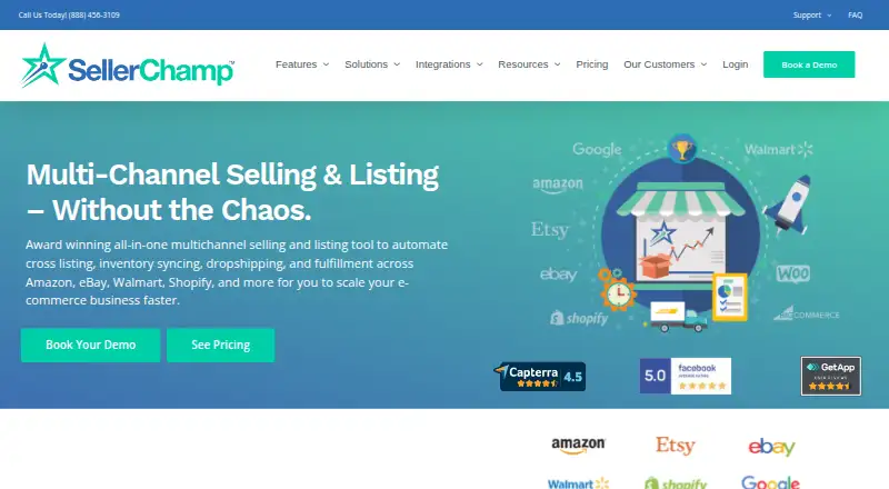 The SellerChamp homepage
