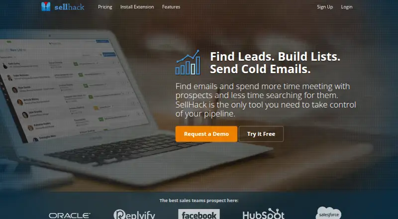 The SellHack homepage