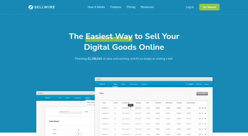 The Sellwire homepage