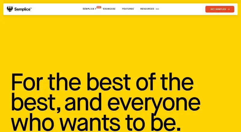 The Semplice homepage