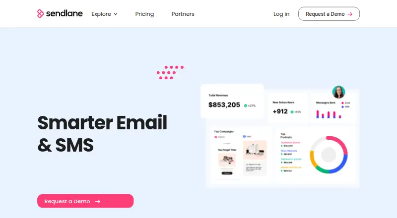 The Sendlane homepage