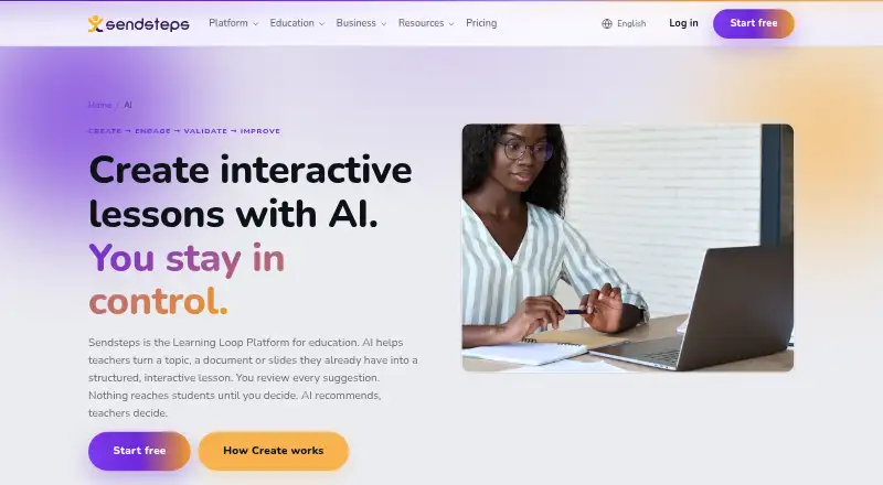 The Sendsteps homepage