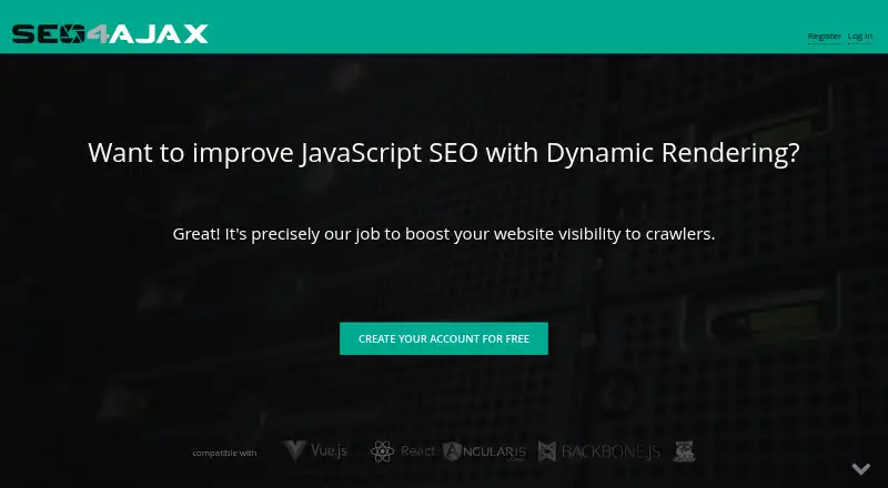 The SEO4Ajax homepage