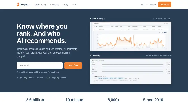 The Serpfox homepage