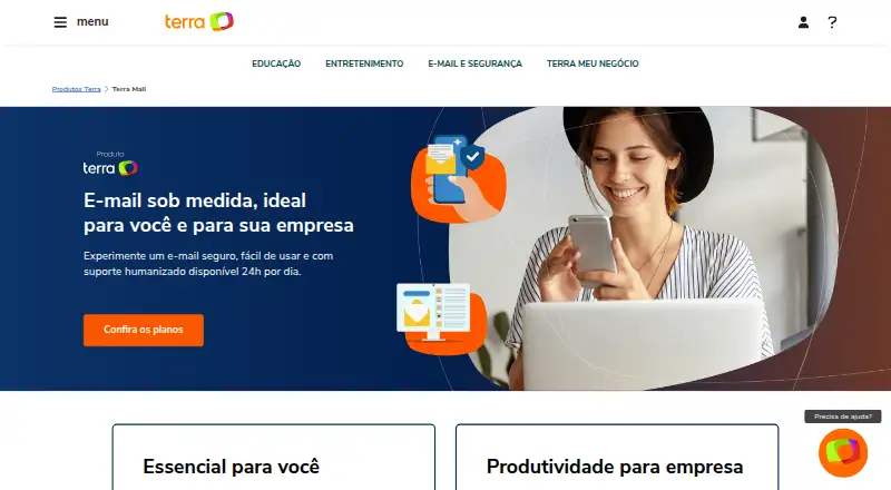 The Terra Mail homepage