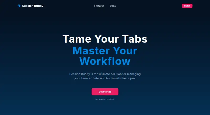 The Session Buddy homepage