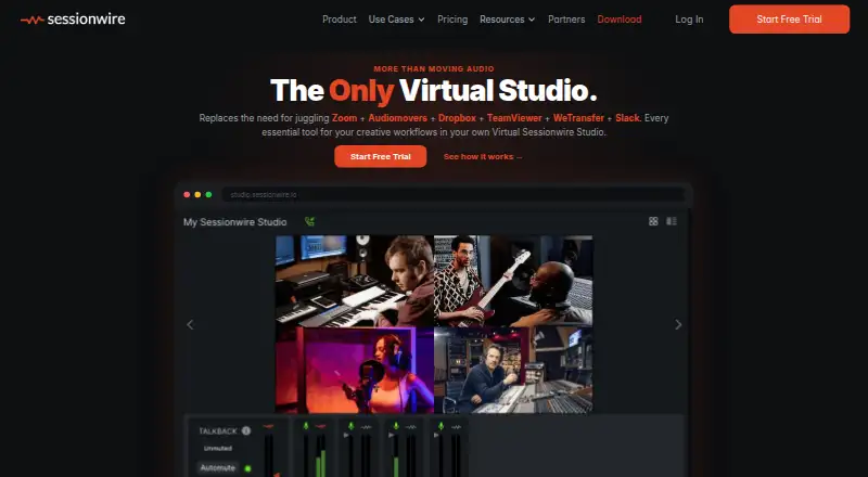 The Sessionwire homepage