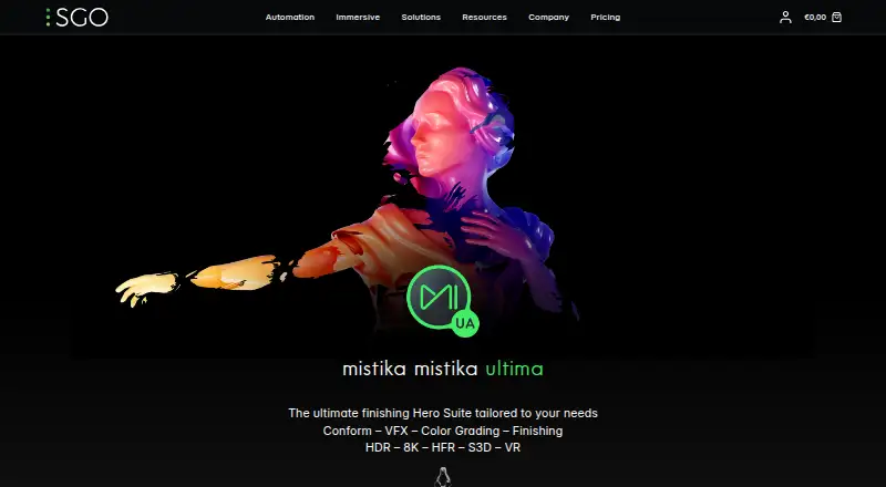 The Mistika Ultima homepage