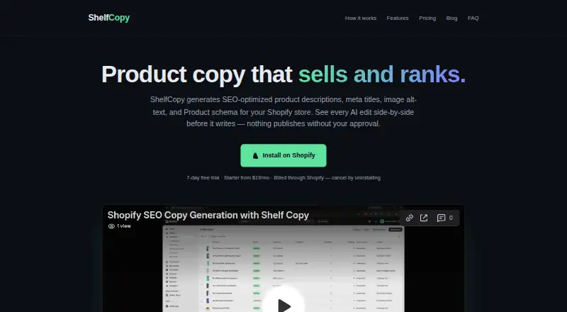 The ShelfCopy homepage