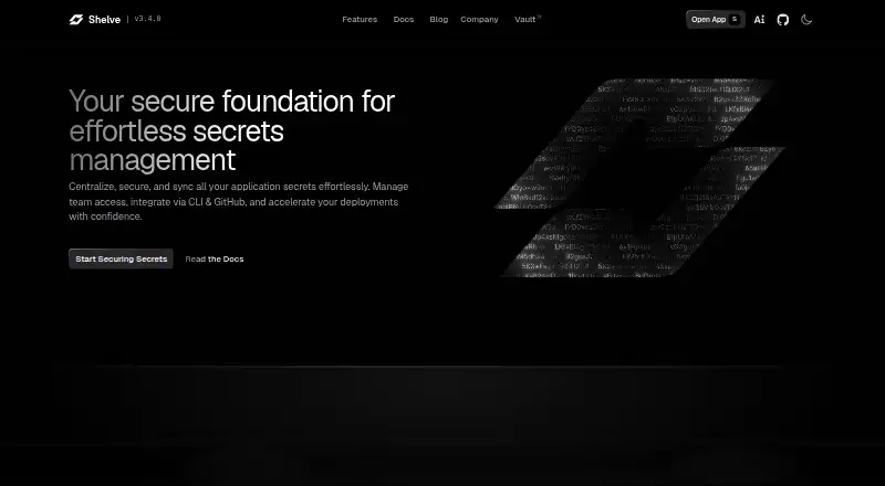 The Shelve homepage