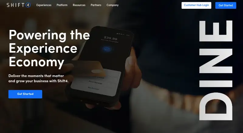 The Shift4 Payments homepage