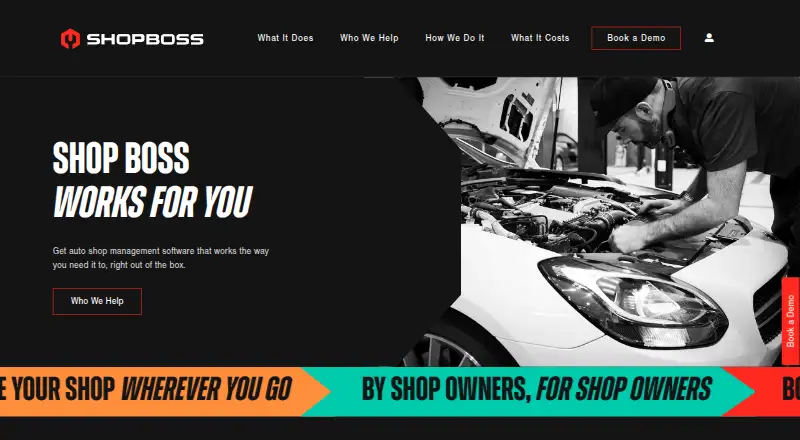 The Shop Boss homepage