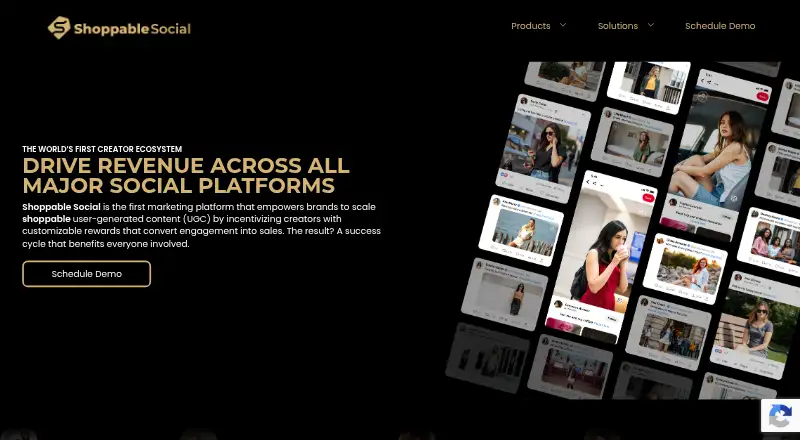 The Shoppable Social homepage