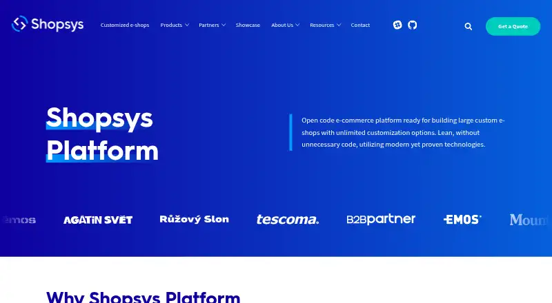 The Shopsys Platform homepage
