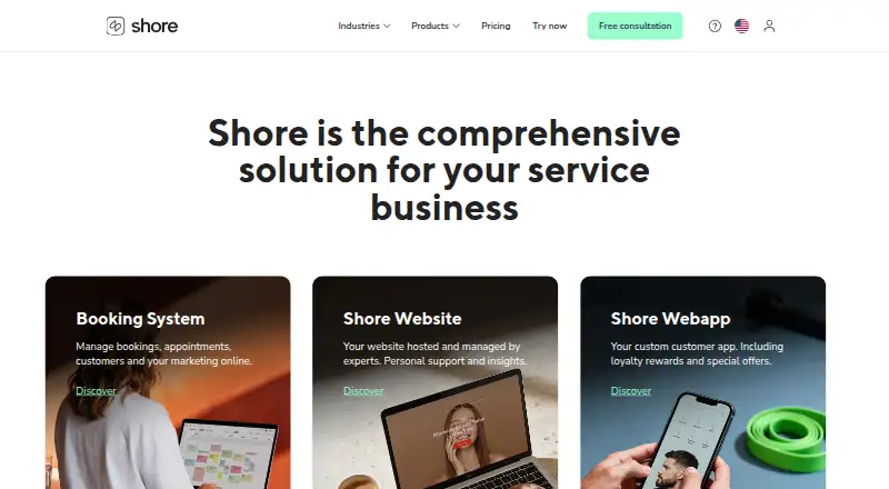 The Shore homepage