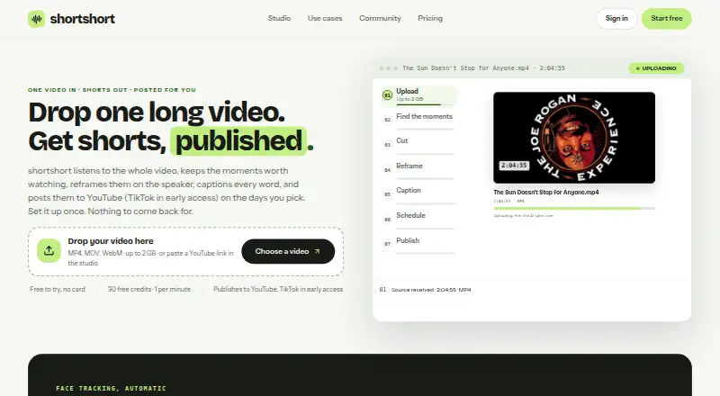 The shortshort homepage