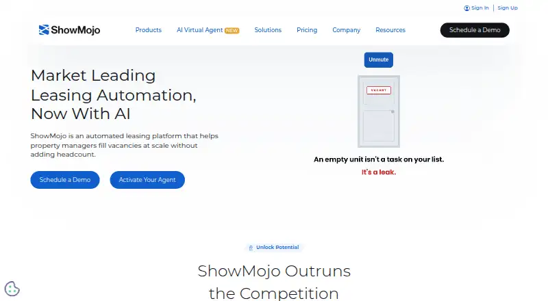 The ShowMojo homepage