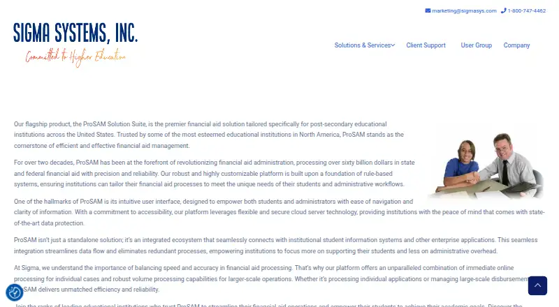 The ProSAM Solution Suite homepage