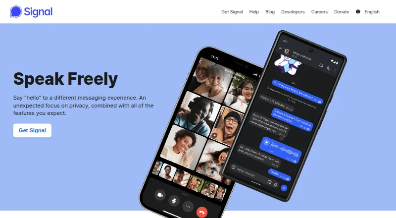 The Signal homepage