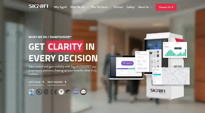 The SignifiVISION homepage