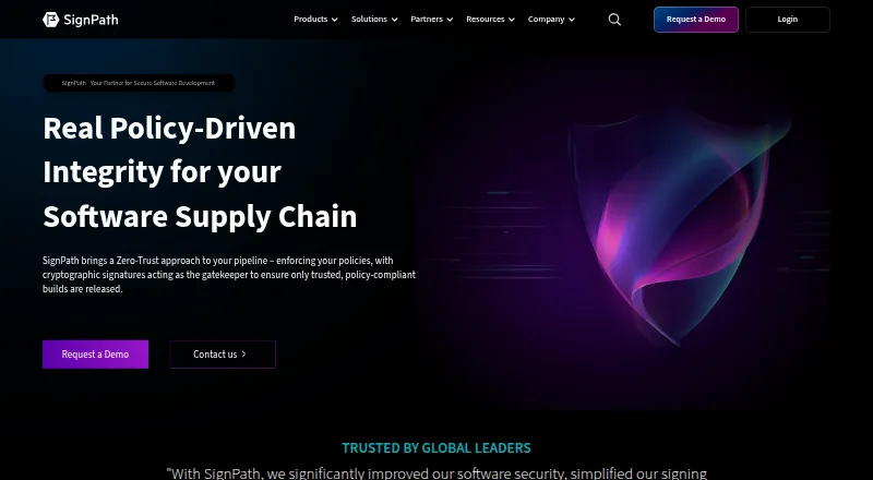 The SignPath homepage