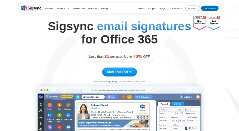 The Sigsync homepage