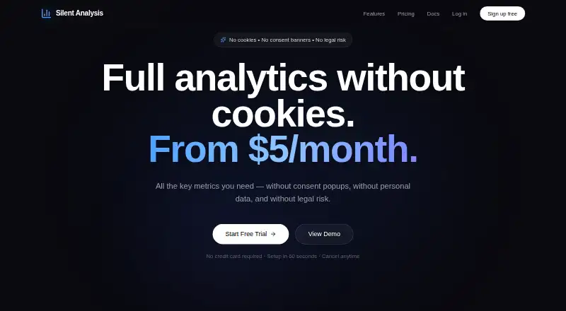 The Silent Analysis homepage