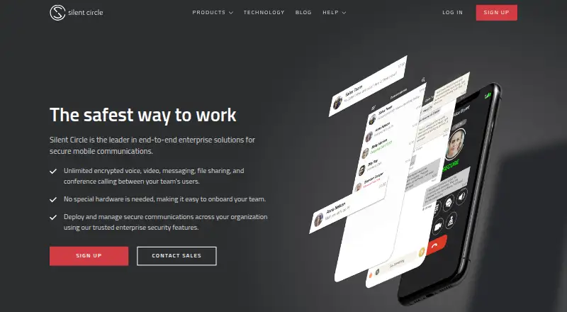 The Silent Phone homepage