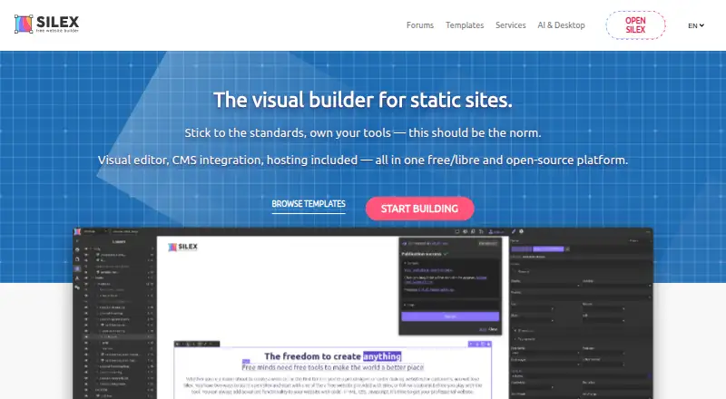 The Silex homepage