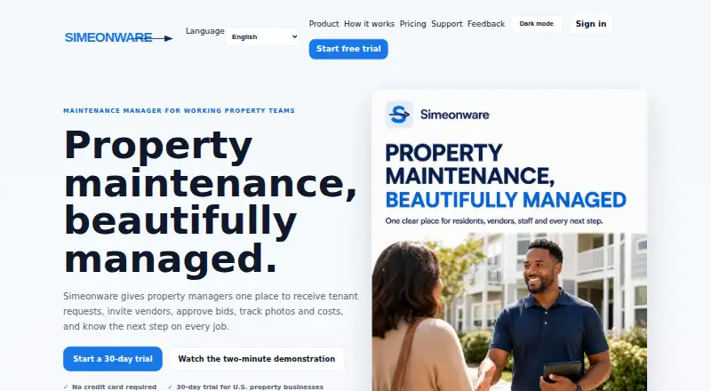 The Simeonware homepage