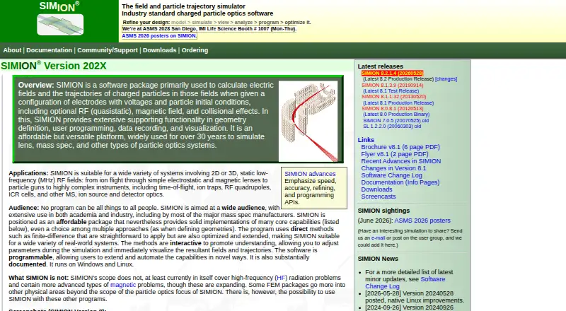 The SIMION homepage