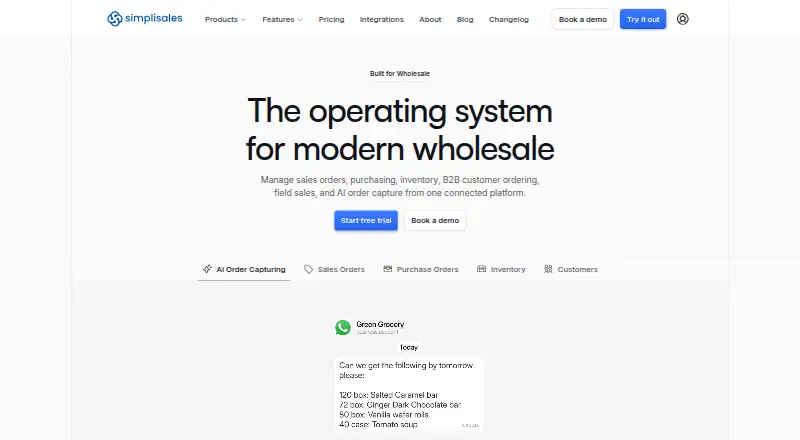 The Simplisales homepage