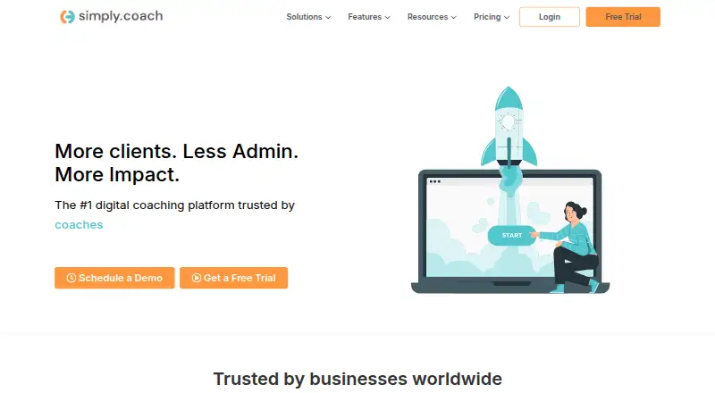 The Simply.Coach homepage