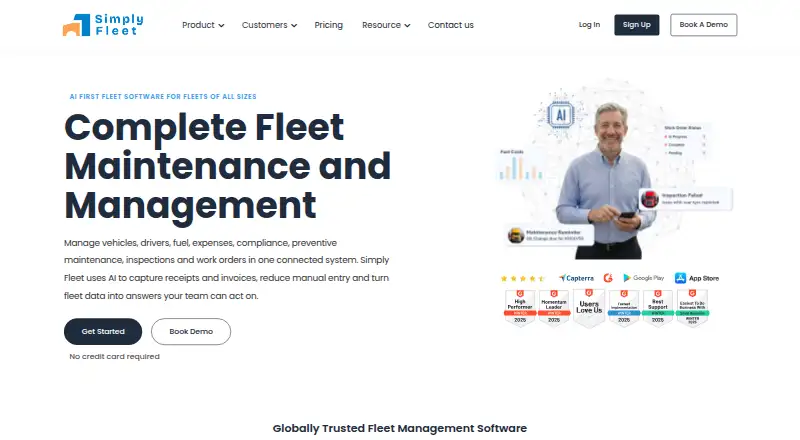 The Simply Fleet homepage