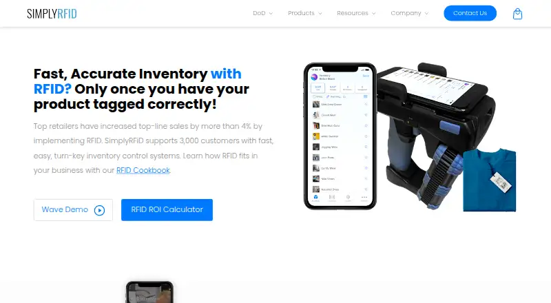 The SimplyRFID WAVE homepage