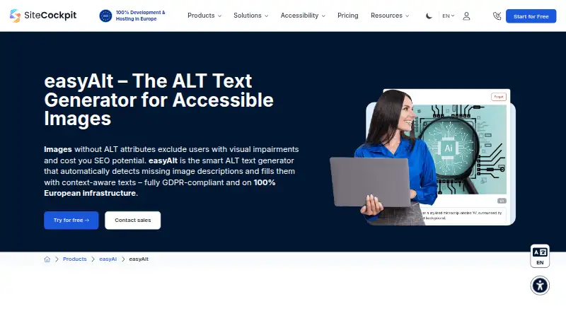 The easyAlt homepage