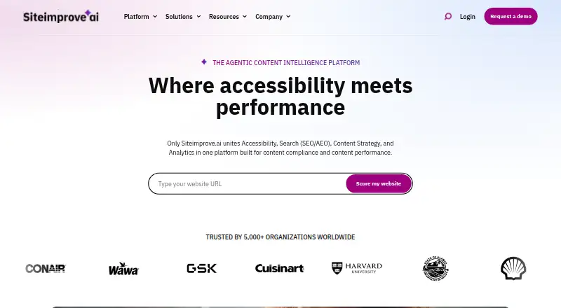 The Siteimprove Brand Compliance homepage