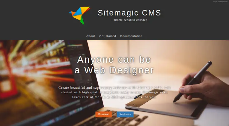 The Sitemagic CMS homepage