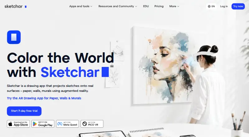 The Sketchar homepage