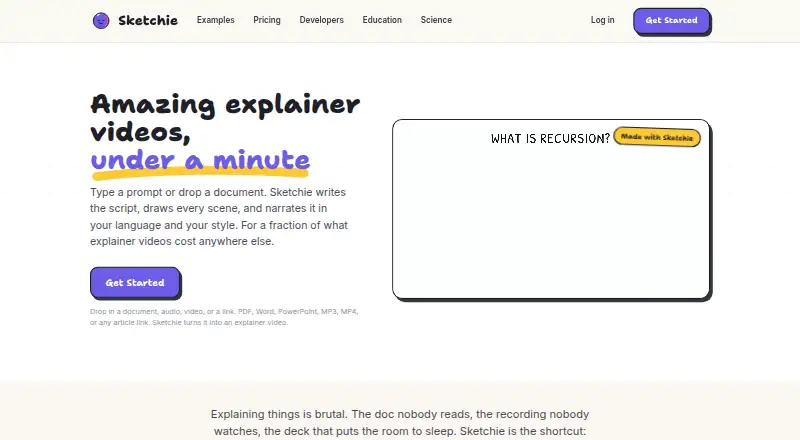 The Sketchie homepage