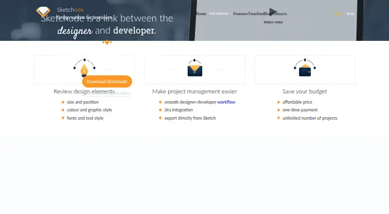 The Sketchode homepage
